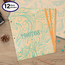 Load image into Gallery viewer, COFICE Photo Album 4x6 - 3 Ring Binder Large Picture Album Book with Index and Divider Sheets - Big Photobook with Acid-Free Pocket Sheets Holds up to 600 Photos - Elegant PU Leather Cover, Aquamarine