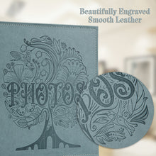 Load image into Gallery viewer, COFICE Photo Album 4x6 - 3 Ring Binder Large Picture Album Book with Index and Divider Sheets - Big Photobook with Acid-Free Pocket Sheets Holds up to 600 Photos - Elegant PU Leather Cover, Aquamarine