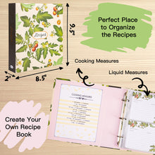 Load image into Gallery viewer, 3 Ring, 8.5x9.5 Recipe Binder, 4x6 Cards and Tabbed Dividers, Tomato Design