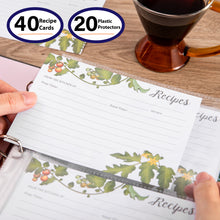 Load image into Gallery viewer, 3 Ring, 8.5x9.5 Recipe Binder, 4x6 Cards and Tabbed Dividers, Tomato Design