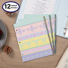 Load image into Gallery viewer, Recipe Book To Write In Your Own Recipes, 8.5x9.5 Recipe Ring Binder with PU faux leather cover, 4x6 Cards and Tabbed Dividers, Gray