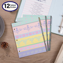 Load image into Gallery viewer, Recipe Book To Write In Your Own Recipes, 8.5x9.5 Recipe Ring Binder with PU faux leather cover, 4x6 Cards and Tabbed Dividers, Dark Green