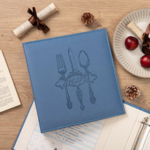 Load image into Gallery viewer, COFICE Recipe Binder – 8.5x11 3 Ring Blank Family Recipe Book Binder Kit to Write in Your Own Recipes with PU Faux Leather Cover and Plastic Sleeves (Dark Blue)