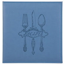 Load image into Gallery viewer, COFICE Recipe Binder – 8.5x11 3 Ring Blank Family Recipe Book Binder Kit to Write in Your Own Recipes with PU Faux Leather Cover and Plastic Sleeves (Dark Blue)