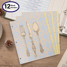 Load image into Gallery viewer, COFICE Recipe Binder – 8.5x11 3 Ring Blank Family Recipe Book Binder Kit to Write in Your Own Recipes with PU Faux Leather Cover and Plastic Sleeves (Dark Green)