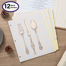 Load image into Gallery viewer, COFICE Recipe Binder – 8.5x11 3 Ring Blank Family Recipe Book Binder Kit to Write in Your Own Recipes with PU Faux Leather Cover and Plastic Sleeves (Brown)