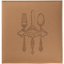 Load image into Gallery viewer, COFICE Recipe Binder – 8.5x11 3 Ring Blank Family Recipe Book Binder Kit to Write in Your Own Recipes with PU Faux Leather Cover and Plastic Sleeves (Brown)