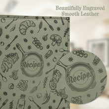 Load image into Gallery viewer, COFICE Recipe Binder Book with Plastic Sleeves Cards 3 Ring Small Cookbook Organizer, Dark Green