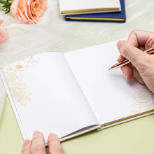 Load image into Gallery viewer, COFICE Vow Books for Wedding, His and Hers Marriage Vows to Remember Renewal Brides Journal, Leather Hardcover Booklet Keepsake, Bridal Shower Gift, Set of 2,White & Navy Blue