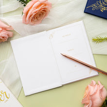 Load image into Gallery viewer, COFICE Vow Books for Wedding, His and Hers Marriage Vows to Remember Renewal Brides Journal, Leather Hardcover Booklet Keepsake, Bridal Shower Gift, Set of 2,White & Navy Blue