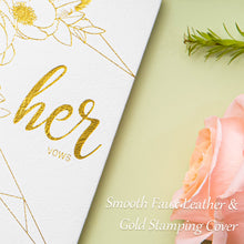 Load image into Gallery viewer, COFICE Vow Books for Wedding, His and Hers Marriage Vows to Remember Renewal Brides Journal, Leather Hardcover Booklet Keepsake, Bridal Shower Gift, Set of 2,White & Navy Blue