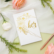 Load image into Gallery viewer, COFICE Vow Books for Wedding, His and Hers Marriage Vows to Remember Renewal Brides Journal, Leather Hardcover Booklet Keepsake, Bridal Shower Gift, Set of 2,White & Navy Blue