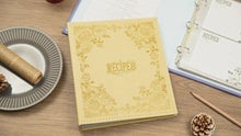 Load and play video in Gallery viewer, COFICE Recipe Book To Write In Your Own Recipes, 8.5x9.5 Recipe Ring Binder with PU faux leather cover, 4x6 Cards and Tabbed Dividers,Purple