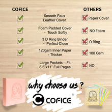 Load image into Gallery viewer, COFICE Budget Planner Binder and Monthly Bill Organizer (11.5" x 12" x 2.5") - Budget Book with Pocket Dividers for Bills and Invoices - Personal Expense Tracker for Financial Management (Pink)