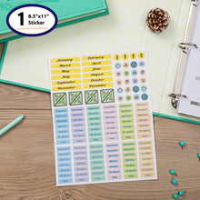 Load image into Gallery viewer, COFICE Budget Planner Binder and Monthly Bill Organizer (11.5" x 12" x 2.5") - Budget Book with Pocket Dividers for Bills and Invoices - Personal Expense Tracker for Financial Management (Green)