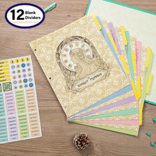 Load image into Gallery viewer, COFICE Budget Planner Binder and Monthly Bill Organizer (11.5" x 12" x 2.5") - Budget Book with Pocket Dividers for Bills and Invoices - Personal Expense Tracker for Financial Management (Green)