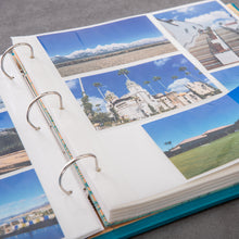 Load image into Gallery viewer, COFICE Photo Album 4x6 - Large Picture Album Book with 3 Ring Binder, Index, and Divider Sheets - Big Photobook with Acid-Free Pocket Sheets Holds up to 500 Photos - Elegant PU Faux Leather Embossed Cover (Blue)