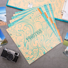 Load image into Gallery viewer, COFICE Photo Album 4x6 - Large Picture Album Book with 3 Ring Binder, Index, and Divider Sheets - Big Photobook with Acid-Free Pocket Sheets Holds up to 500 Photos - Elegant PU Faux Leather Embossed Cover (Blue)