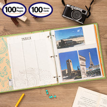 Load image into Gallery viewer, COFICE Photo Album 4x6 - 3 Ring Binder Large Picture Album Book with Index and Divider Sheets - Big Photobook with Acid-Free Pocket Sheets Holds up to 600 Photos - Elegant PU Leather Cover, Green