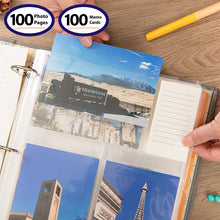 Load image into Gallery viewer, COFICE Photo Album 4x6 - 3 Ring Binder Large Picture Album Book with Index and Divider Sheets - Big Photobook with Acid-Free Pocket Sheets Holds up to 600 Photos - Elegant PU Leather Cover, Grey