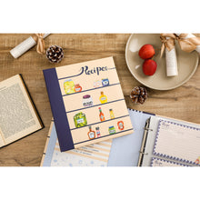 Load image into Gallery viewer, 3 Ring, 8.5x9.5 Recipe Binder, 4x6 Cards and Tabbed Dividers, Seasoning Design