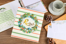Load image into Gallery viewer, 8x9 Recipe Organizer Binder with Plastic Page Protectors, Garland Design