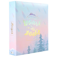 Load image into Gallery viewer, 8x9 Recipe Books to Write In Ring Binder, 4x6 Recipe Cards and Tabbed Dividers, Woman honor Design
