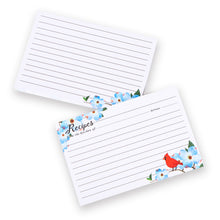 Load image into Gallery viewer, 4x6 Inch, Cut Thicken Card Stock Double Sided Recipe Cards, 50-Pack (Bird)
