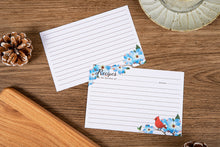 Load image into Gallery viewer, 4x6 Inch, Cut Thicken Card Stock Double Sided Recipe Cards, 50-Pack (Bird)
