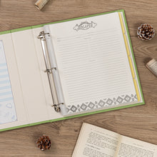 Load image into Gallery viewer, COFICE 50 Pack Recipe Paper for 8.5x11 Full Page 3 Ring Book Binder with Plastic Protectors (Tableware)