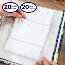 Load image into Gallery viewer, 8.5x11 Full Page, Recipe Books to Write In 3 Ring Binder, Vegetables Design