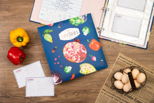 Load image into Gallery viewer, 8.5x11 Full Page, Recipe Books to Write In 3 Ring Binder, Vegetables Design