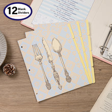 Load image into Gallery viewer, COFICE Recipe Binder – 8.5x11 3 Ring Blank Family Recipe Book Binder Kit to Write in Your Own Recipes with PU Faux Leather Cover and Plastic Sleeves (Pink)