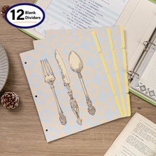 Load image into Gallery viewer, COFICE Recipe Binder – 8.5x11 3 Ring Blank Family Recipe Book Binder Kit to Write in Your Own Recipes with PU Faux Leather Cover and Plastic Sleeves (Green)