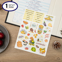 Load image into Gallery viewer, COFICE Recipe Binder – 8.5x11 3 Ring Blank Family Recipe Book Binder Kit to Write in Your Own Recipes with PU Faux Leather Cover and Plastic Sleeves (Black)