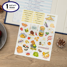 Load image into Gallery viewer, COFICE Recipe Binder – 8.5x11 3 Ring Blank Family Recipe Book Binder Kit to Write in Your Own Recipes with PU Faux Leather Cover and Plastic Sleeves (Navy Blue)