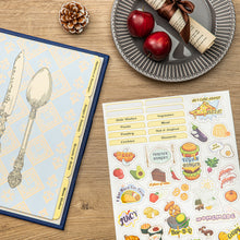 Load image into Gallery viewer, COFICE Recipe Binder – 8.5x11 3 Ring Blank Family Recipe Book Binder Kit to Write in Your Own Recipes with PU Faux Leather Cover and Plastic Sleeves (Navy Blue)