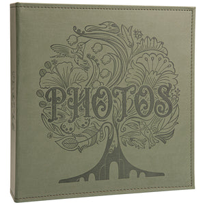 COFICE Photo Album 4x6 - 3 Ring Binder Large Picture Album Book with Index and Divider Sheets - Big Photobook with Acid-Free Pocket Sheets Holds up to 600 Photos - Elegant PU Leather Cover, Dark Green