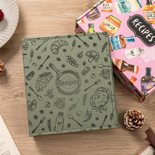 Load image into Gallery viewer, COFICE Recipe Binder Book with Plastic Sleeves Cards 3 Ring Small Cookbook Organizer, Dark Green
