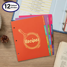 Load image into Gallery viewer, COFICE Recipe Binder Book with Plastic Sleeves Cards 3 Ring Small Cookbook Organizer, Dark Blue

