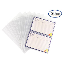 Load image into Gallery viewer, Recipe Refill Pages, 4x6 Recipe Card Protectors, Recipe Sheets, 20 Pack (NOT INCLUDED CARDS)
