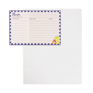 Recipe Refill Pages, 4x6 Recipe Card Protectors, Recipe Sheets, 20 Pack (NOT INCLUDED CARDS)