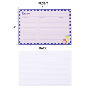 4x6 Inch, Cut Thicken Card Stock Double Sided Recipe Cards, 50-Pack (Seasoning)