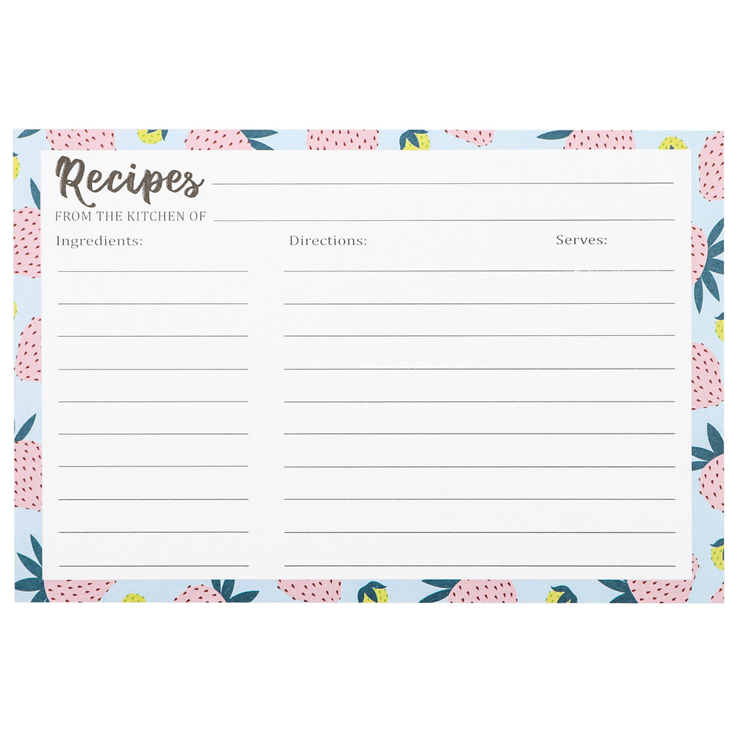 4x6 Inch, Cut Thicken Card Stock Double Sided Recipe Cards, 50-Pack (Bless Kitchen)