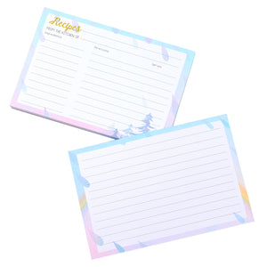 4x6 Inch, Cut Thicken Card Stock Double Sided Recipe Cards, 50-Pack (Woman Honor)